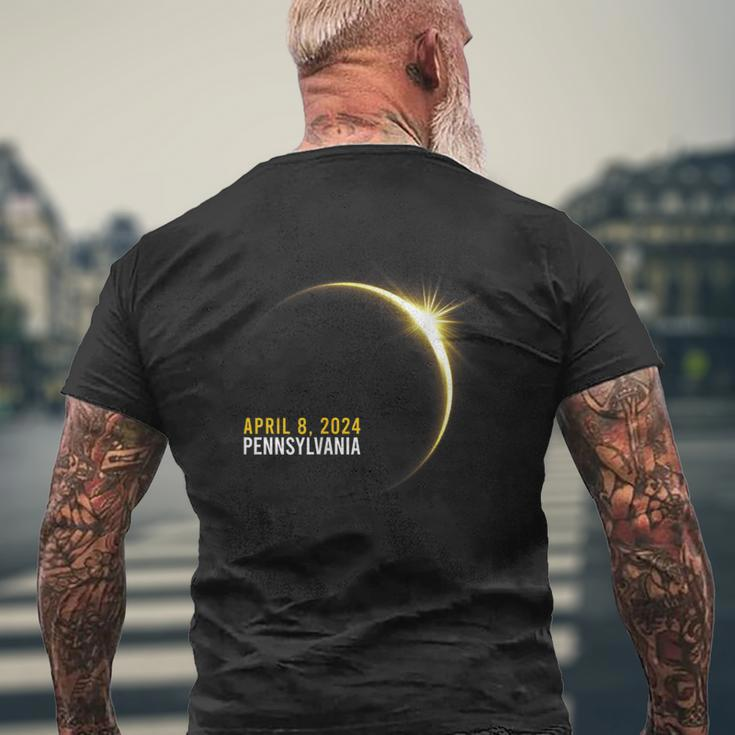 Totality 04 08 24 Total Solar Eclipse 2024 Pennsylvania Men's T-shirt Back Print Gifts for Old Men