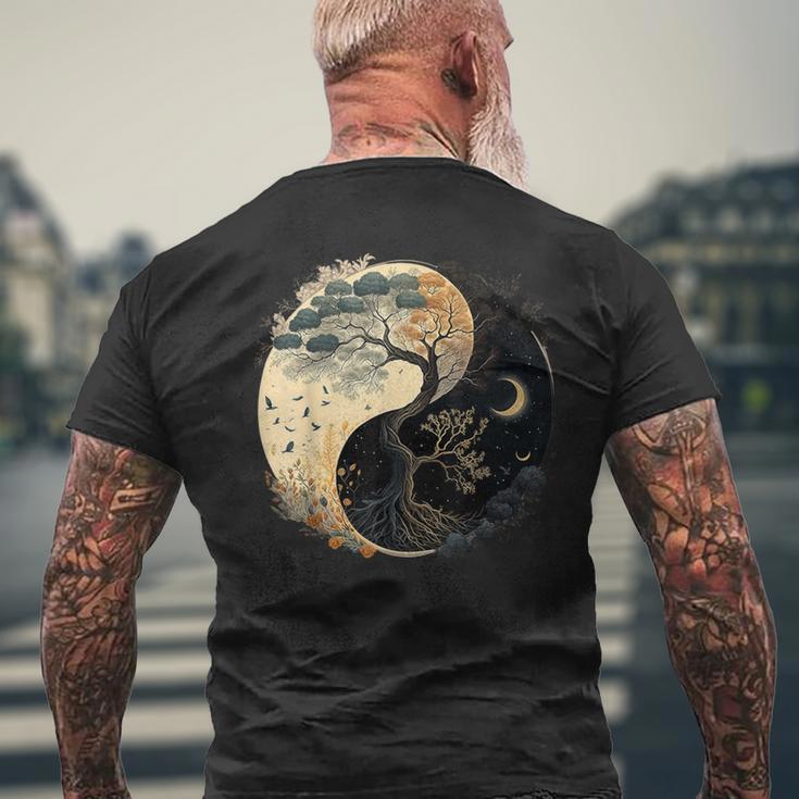 Tree Of Life Yin Yang Men's T-shirt Back Print Gifts for Old Men