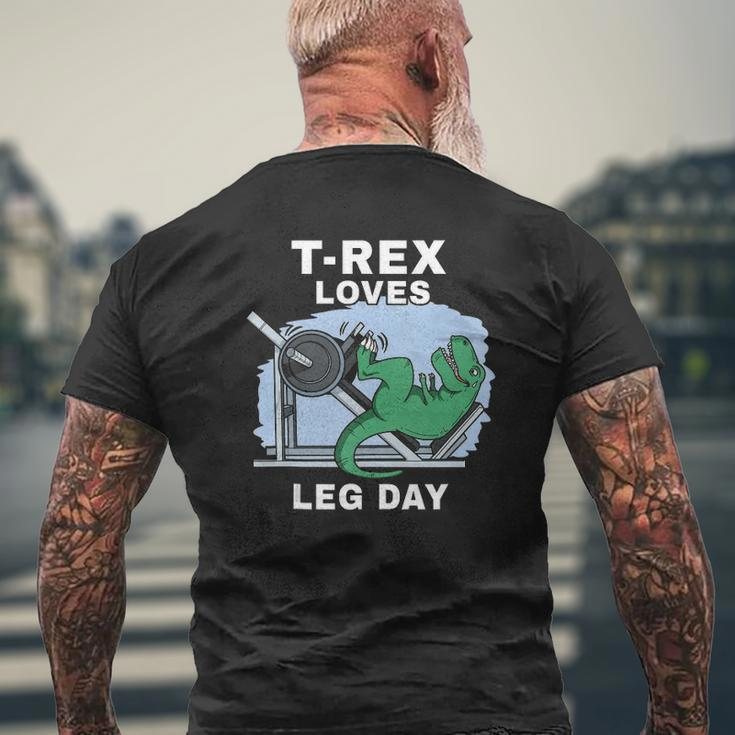 Trex Loves Leg Day Trex Arms Dinosaur Fitness Trex Tank Top Mens Back Print T-shirt Gifts for Old Men