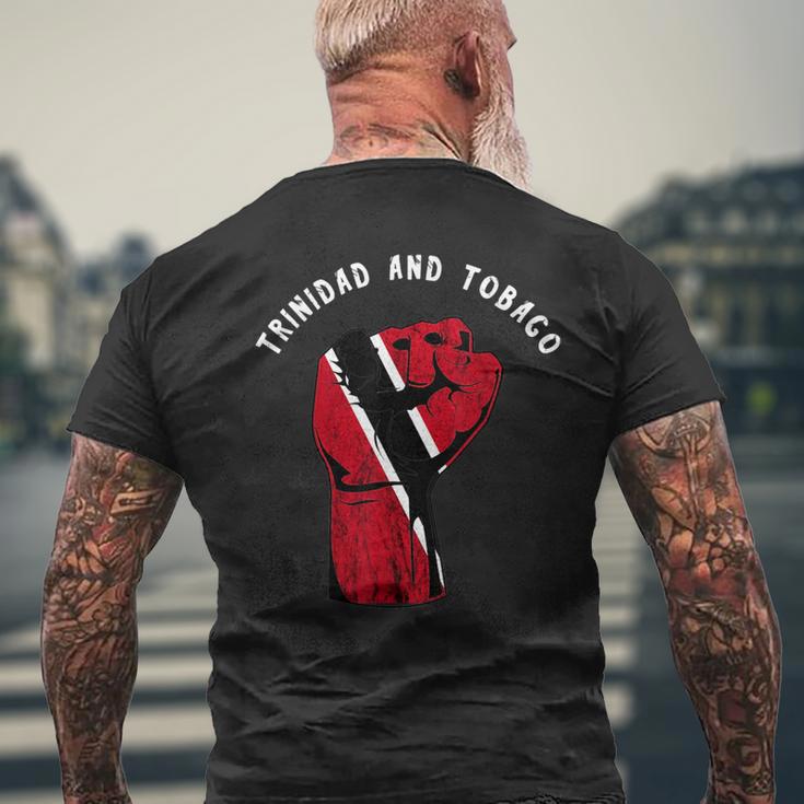 Trinidad And Tobago Hand Fist Tobagonian Pride Roots Men's T-shirt Back Print Gifts for Old Men