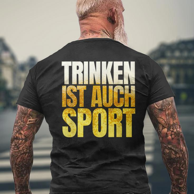 Trinken Ist Auch Sport Après Ski Fun Malle Party Lorenz T-Shirt mit Rückendruck Geschenke für alte Männer