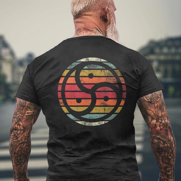 Triskelion Bdsm Vintage Grunge Style Kink And Fetish Men's T-shirt Back Print Gifts for Old Men