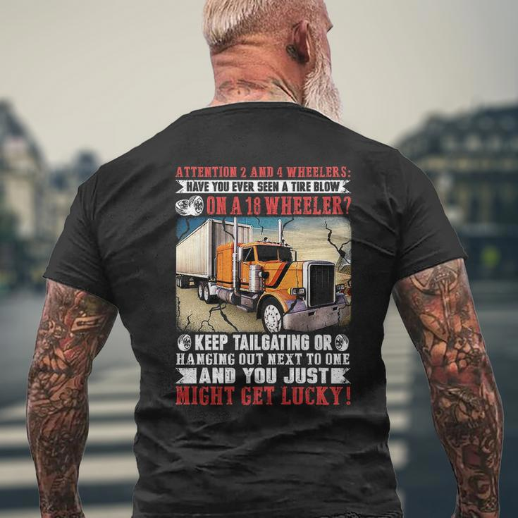 Truck Driver Quote Mens Back Print T-shirt Gifts for Old Men