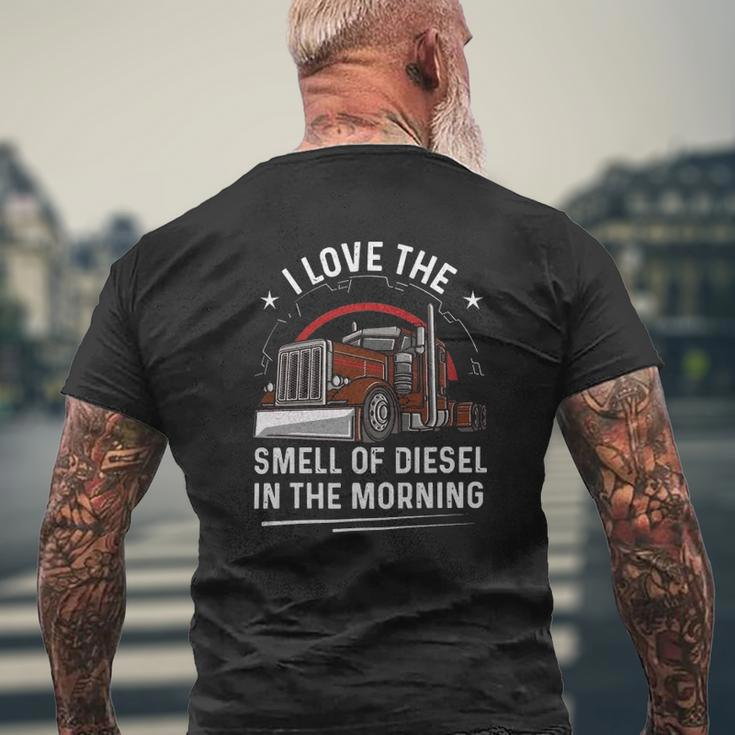 Truck Trucker Trucks Highway Freighter 115 Driver Truckin Mens Back Print T-shirt Gifts for Old Men