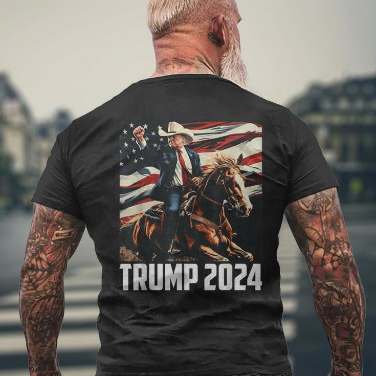Trump 2024 4Th Of July Patriotic America Independence Day Men's T-shirt Back Print Gifts for Old Men