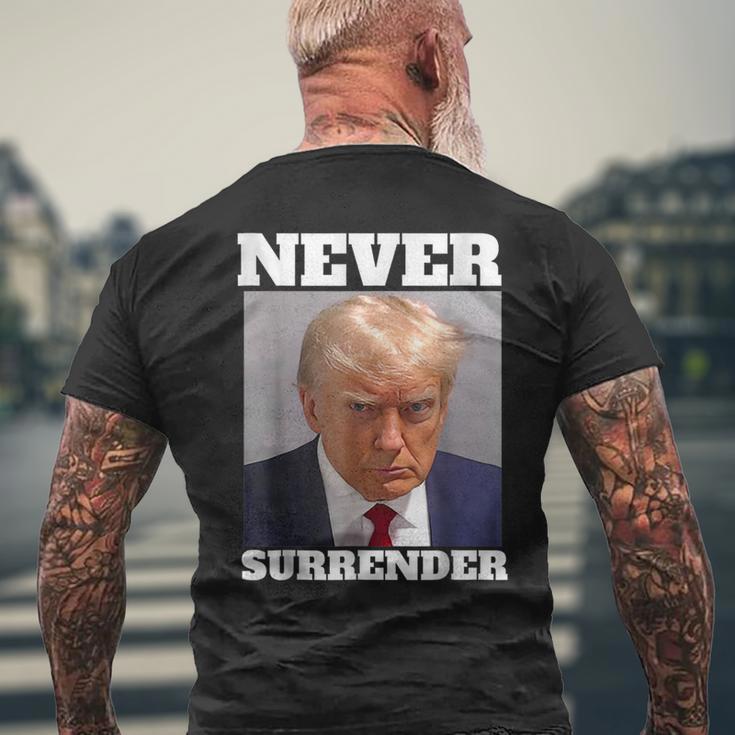 Trump Shot Donald Trump Shot Never Surrender Men's T-shirt Back Print Gifts for Old Men