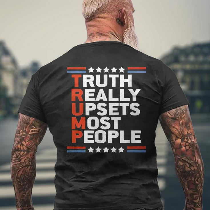 Truth Really Upsets Most People Trump 2024 Mens Back Print T-shirt Gifts for Old Men