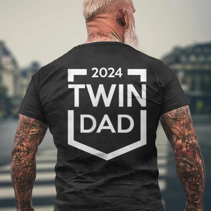 Twin Dad Est 2024 Twin Dad To Be New Daddy Iii Men's T-shirt Back Print Gifts for Old Men