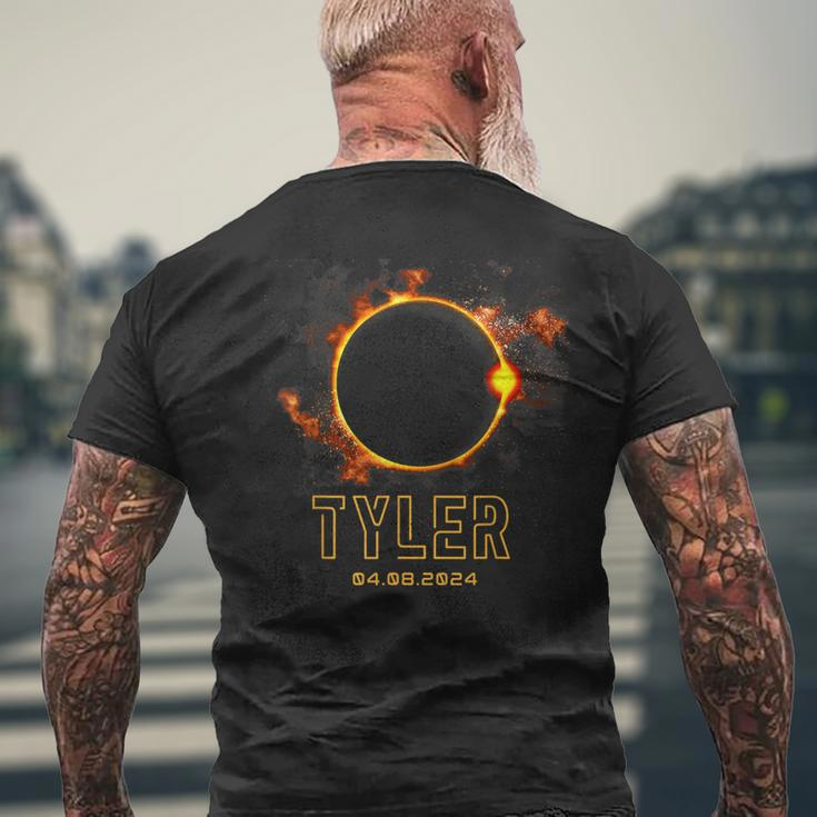 Tyler Texas Total Solar Eclipse 2024 April 8Th Souvenir Men's T-shirt Back Print Gifts for Old Men