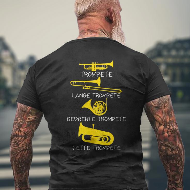 Types Of Trumpets Trumpet Trumpet T-Shirt mit Rückendruck Geschenke für alte Männer