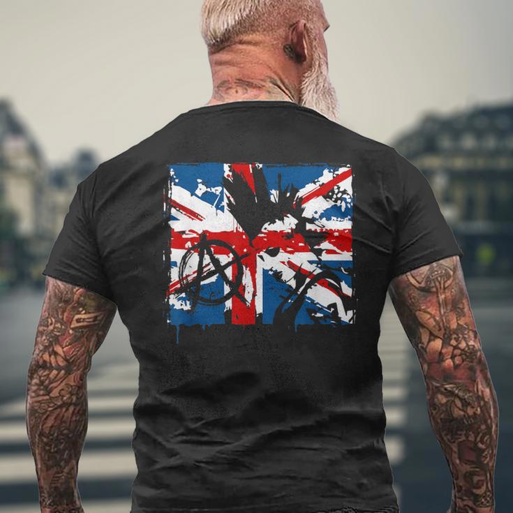 Uk Flag Anarchy Symbol Punk Rocker In 80'S Retro Men's T-shirt Back Print Gifts for Old Men