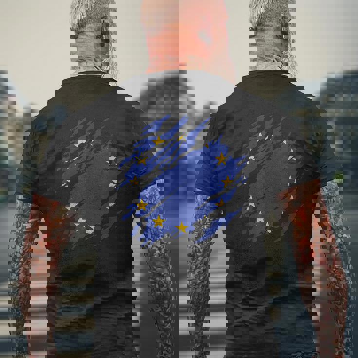 Unión Europea Bandera Europa Europa Bandera Europa Camiseta Hombre Estampado Espalda Regalos para ancianos