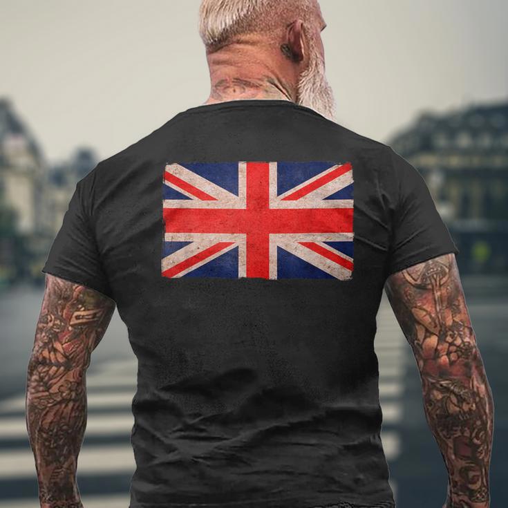 Union Jack Vintage British Flag Retro United Kingdom Britain Men's T-shirt Back Print Gifts for Old Men