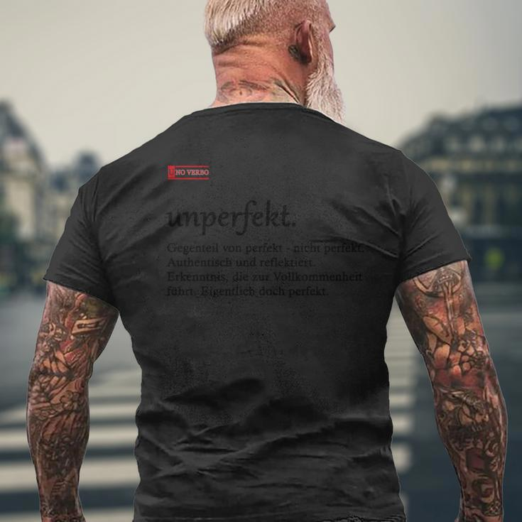 Unperfekt Statement Graphic Für Damen Und Herren T-Shirt mit Rückendruck Geschenke für alte Männer