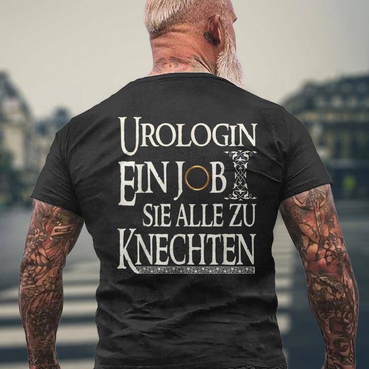 Urologin Ein Job Sie Zu Knechten Urologin Black T-Shirt mit Rückendruck Geschenke für alte Männer