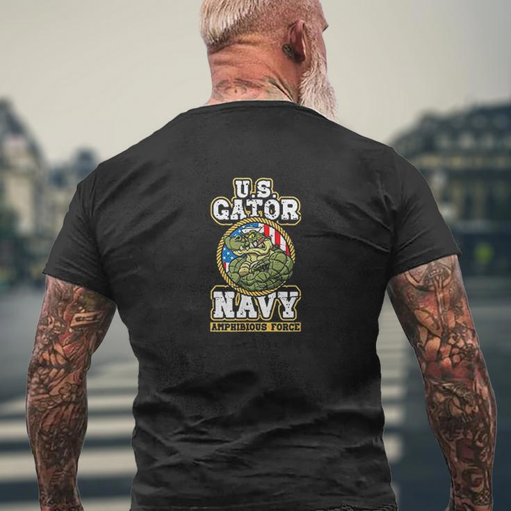 Us Gator Navy Amphibious Force Mens Back Print T-shirt Gifts for Old Men