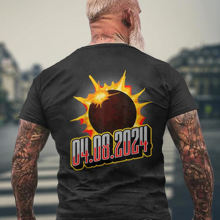 Us Total Partial Eclipse 2024 Usa Astronomer 04082024 Men's T-shirt Back Print Gifts for Old Men