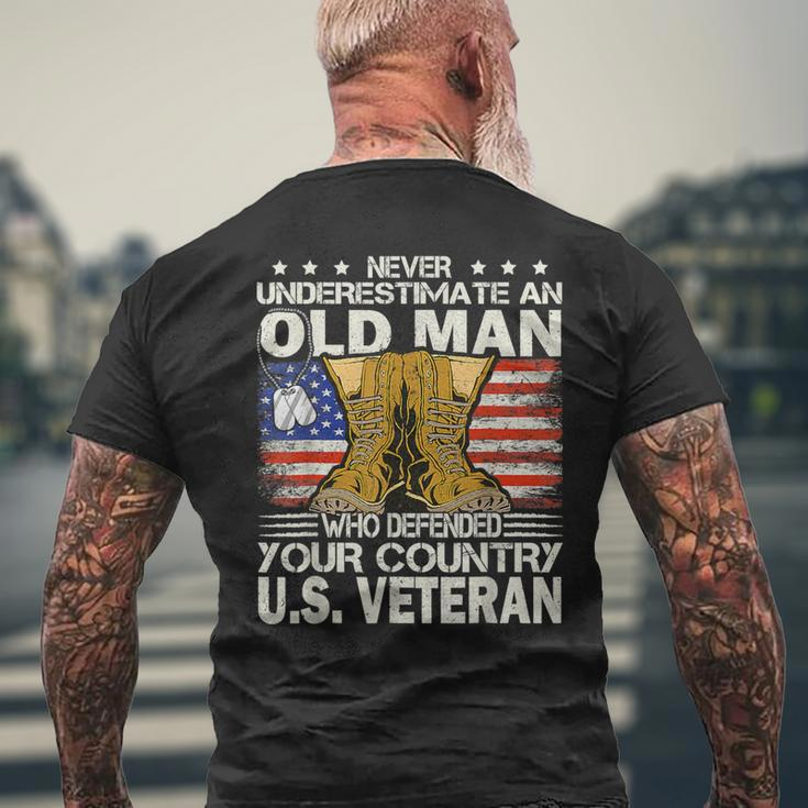 Us Veteran Veterans Day Us Patriot Men's T-shirt Back Print Gifts for Old Men