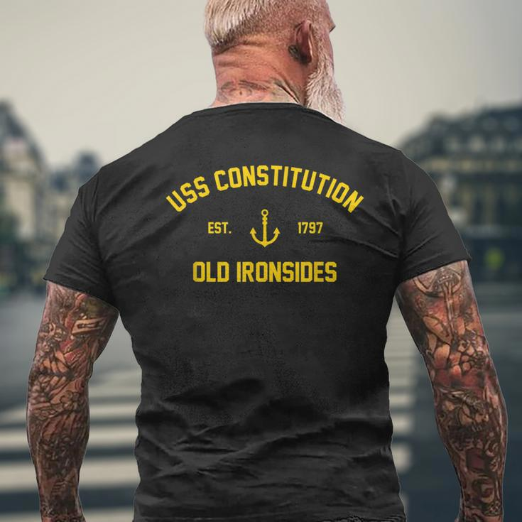 Uss Constitution Old Ironsides Tthirt Men's T-shirt Back Print Gifts for Old Men