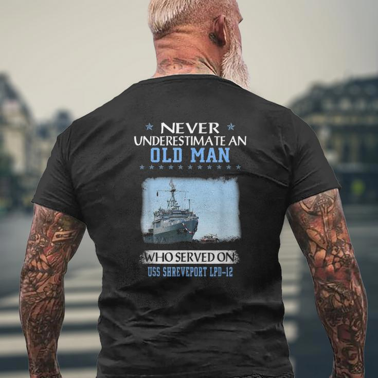 Uss Shreveport Lpd-12 Veterans Day Father Day Mens Back Print T-shirt Gifts for Old Men