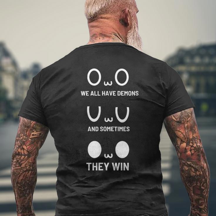 Uwu Wir Haben Demons Komiker T-Shirt mit Rückendruck Geschenke für alte Männer