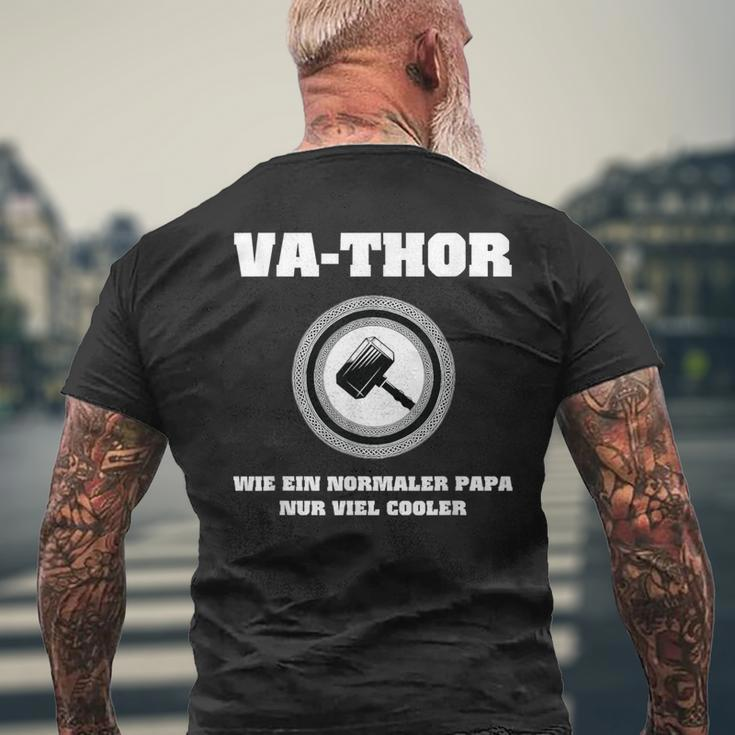 Va-Thor Wie Ein Normaler Papa Nuriel Coolerater Spruch T-Shirt mit Rückendruck Geschenke für alte Männer