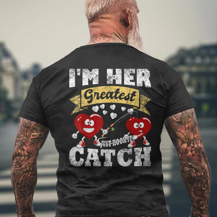 Valentines Day For Him & Her Matching Couples Fishing Men's T-shirt Back Print Gifts for Old Men