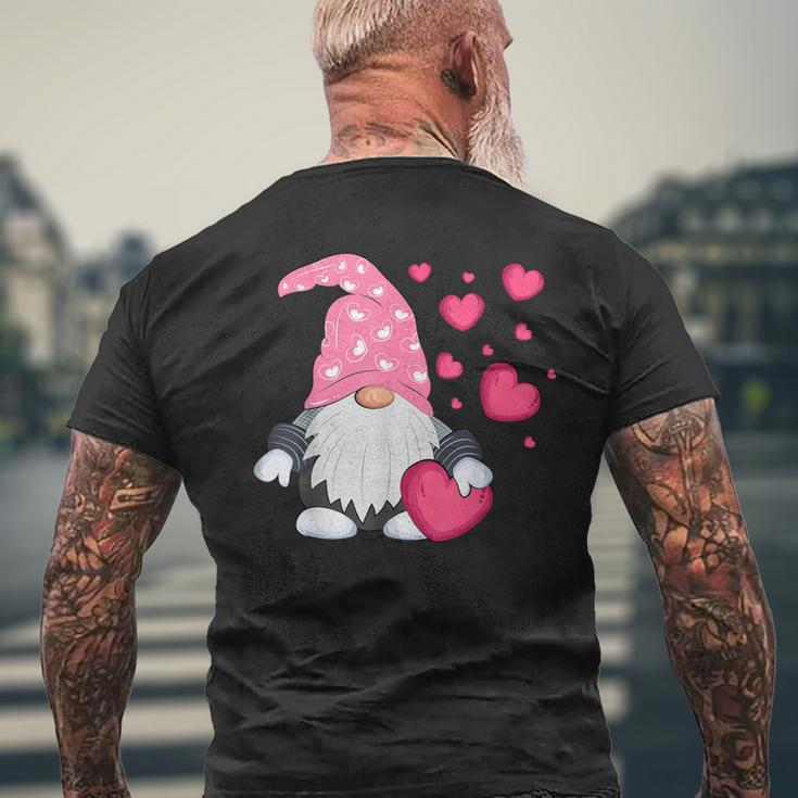 Valentine's Day Gnome Love Holding Red Heart Men's T-shirt Back Print Gifts for Old Men