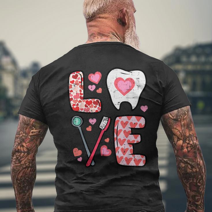 Valentines Day Love Tooth Dental Life Cute Dentist Women Men's T-shirt Back Print Gifts for Old Men