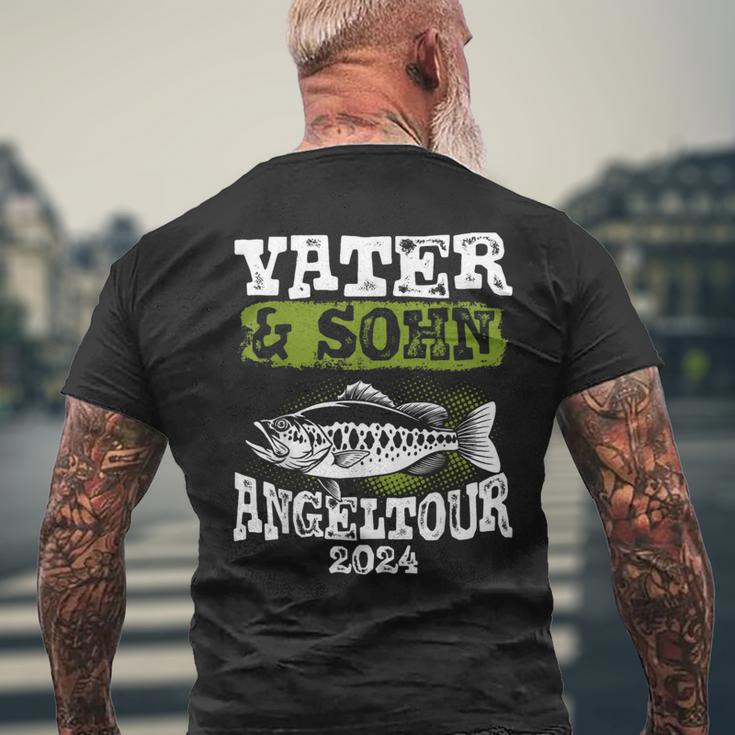 Vater & Sohn Angeltour 2024 Papa Angelnatertag Angler T-Shirt mit Rückendruck Geschenke für alte Männer