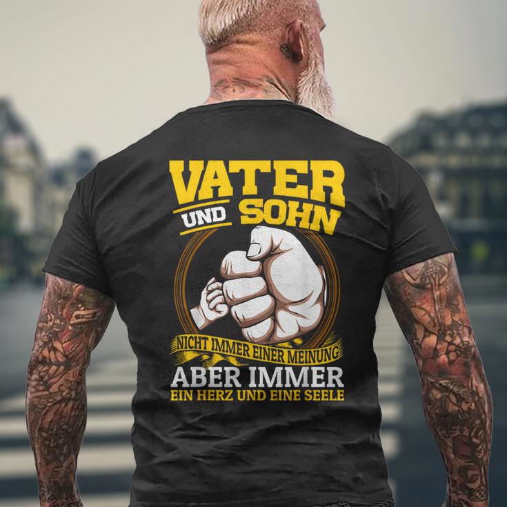 Vater & Sohn Nicht Immer Einer Minung Aber Father & T-Shirt mit Rückendruck Geschenke für alte Männer