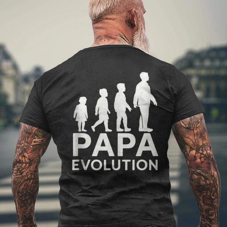 Vater Evolution Silhouette Papa Evolution T-Shirt mit Rückendruck Geschenke für alte Männer