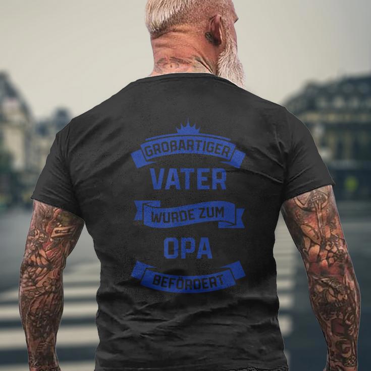 Vater Opa Papa Wird Zum Opa Befördert Ii T-Shirt mit Rückendruck Geschenke für alte Männer