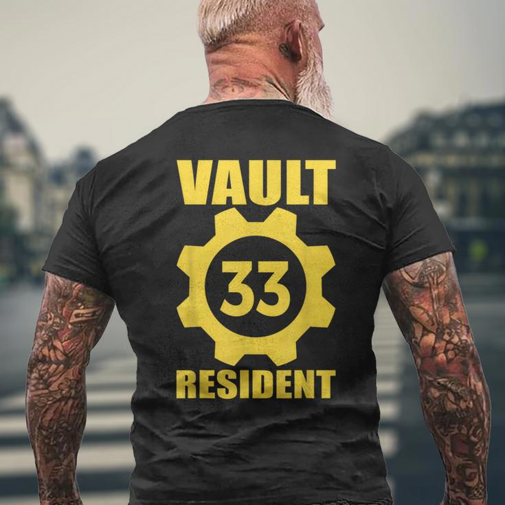 Vault 33 Resident Yellow Blue Men's T-shirt Back Print Gifts for Old Men