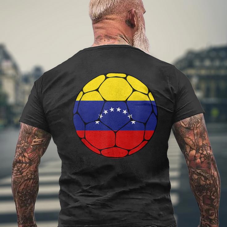 Venezuela Soccer Ball Flag Jersey Futbol Venezuela Football Men's T-shirt Back Print Gifts for Old Men