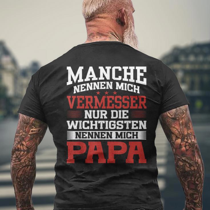 Vermesser Nennen Mich Papaermesser T-Shirt mit Rückendruck Geschenke für alte Männer