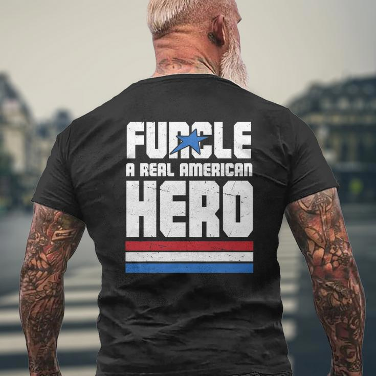 Veteran 365 Funcle Real American Hero Tee Father's Day Uncle Mens Back Print T-shirt Gifts for Old Men