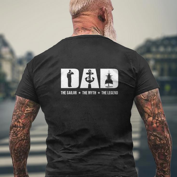 Veteran Dad The Sailor The Myth The Legend Mens Back Print T-shirt Gifts for Old Men