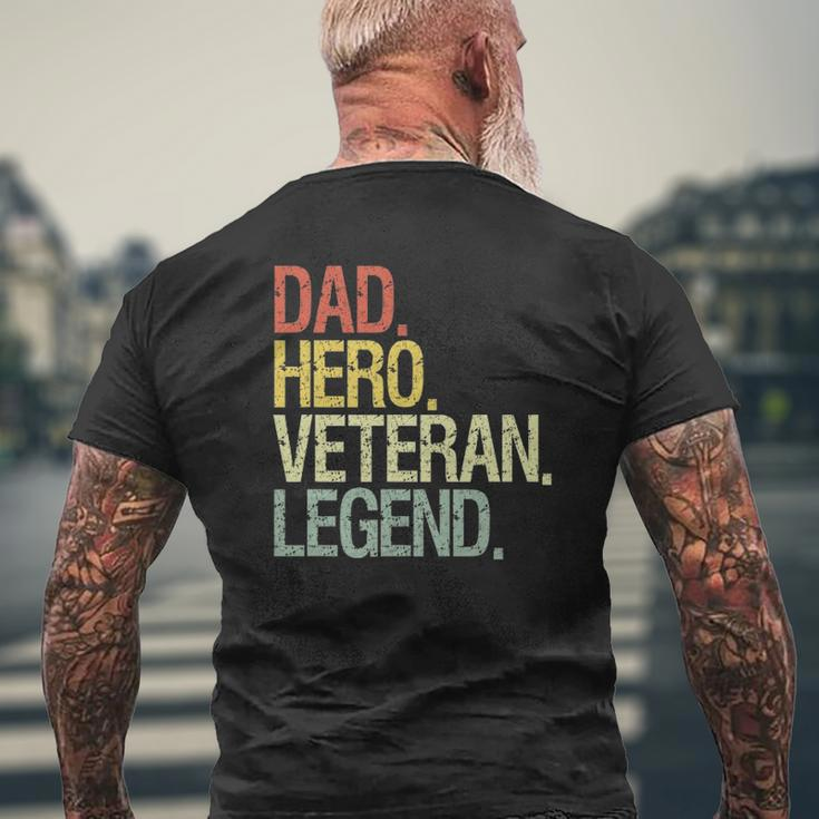 Veteran Dad Veterans Day Dad Hero Veteran Legend Mens Back Print T-shirt Gifts for Old Men