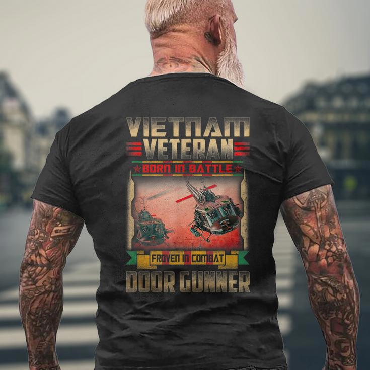 Vietnam Veteran Uh1 Huey Helicopter Door Gunner Men's T-shirt Back Print Gifts for Old Men