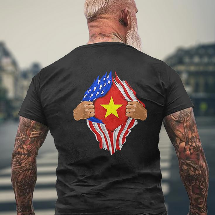 Vietnamese Blood Inside Me Mens Back Print T-shirt Gifts for Old Men