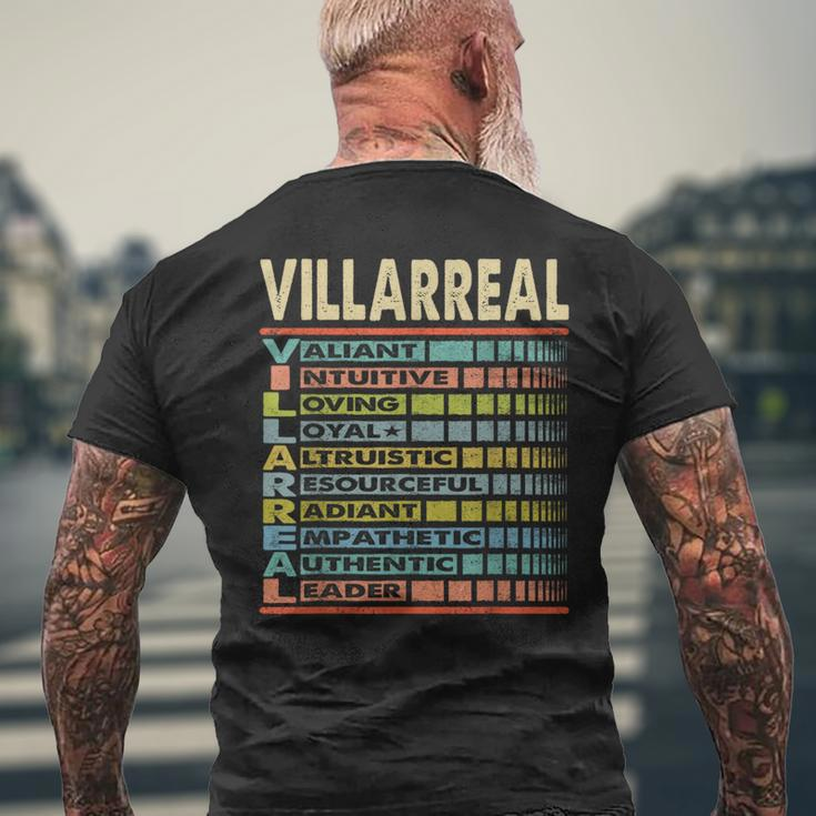 Villarreal Family Name First Last Name Villarreal Men's T-shirt Back Print Gifts for Old Men