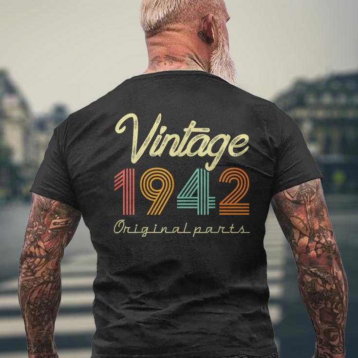 Vintage 1942 Original Parts 80 Years Old 80Th Birthday Men's T-shirt Back Print Gifts for Old Men