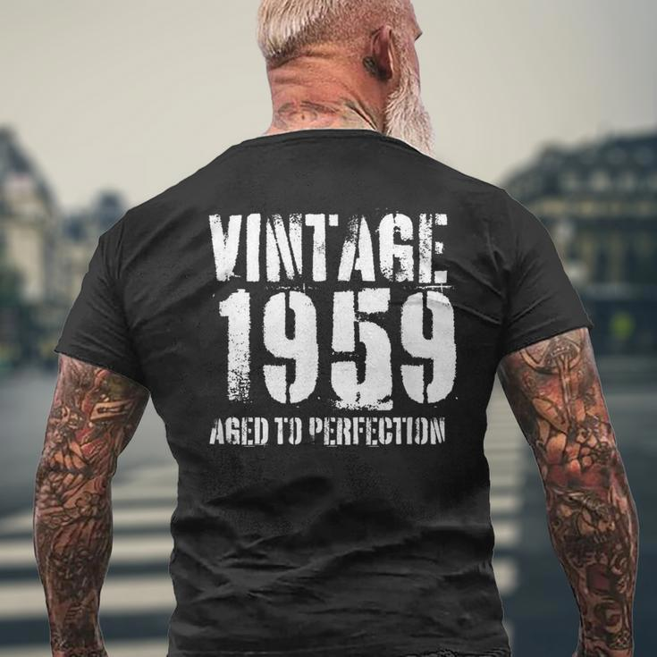 Vintage 1959 Birthday Retro Style Men's T-shirt Back Print Gifts for Old Men