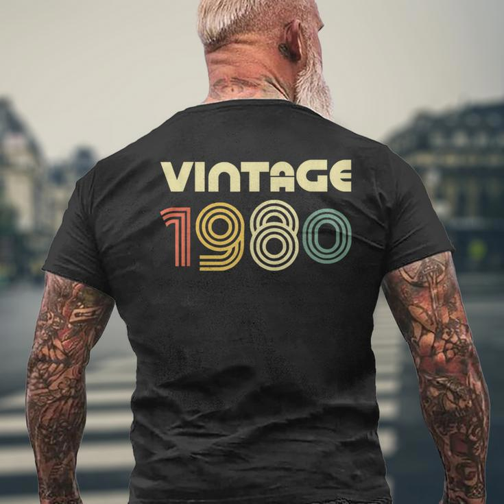 Vintage 1980 43Rd Birthday Men's T-shirt Back Print Gifts for Old Men