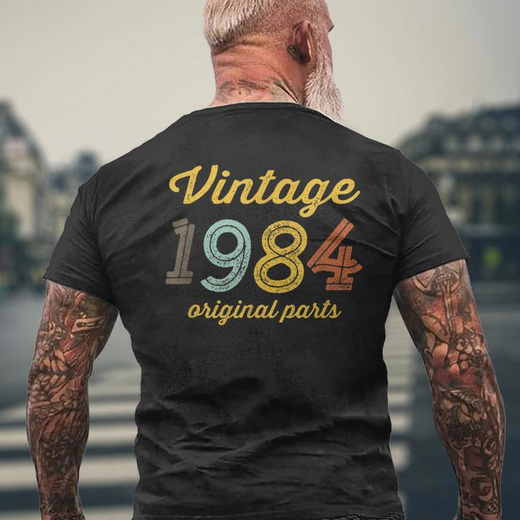 Vintage 1984 Original Parts Birthday Italic Men's T-shirt Back Print Gifts for Old Men