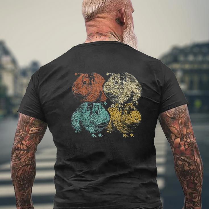 Vintage Animal Retro Guinea Pig Mens Back Print T-shirt Gifts for Old Men