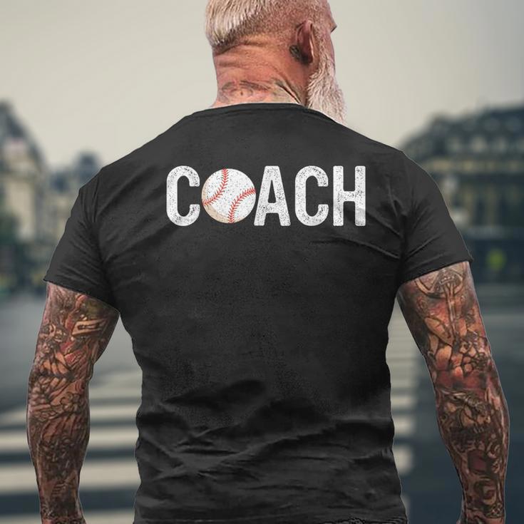 Vintage Baseball Coaches Appreciation Baseball Coach Men's T-shirt Back Print Gifts for Old Men