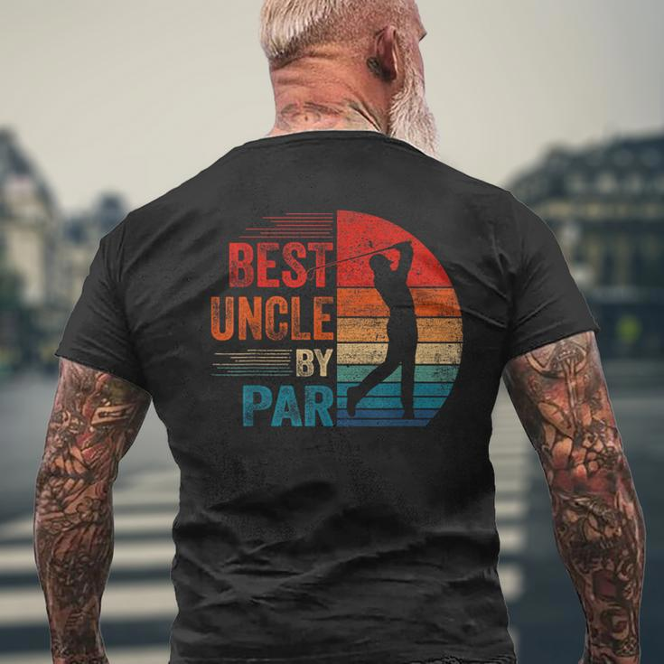 Vintage Best Uncle By Par Lover Golf Fathers Day For Golfer Men's T-shirt Back Print Gifts for Old Men