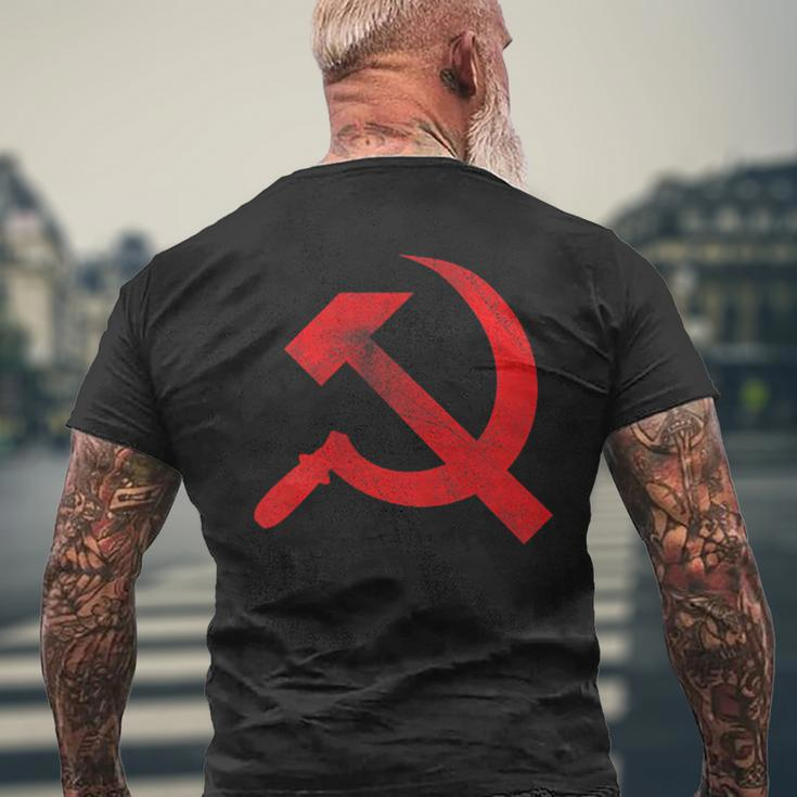 Vintage Cccp Ussr Hammer Sickle Flag Soviet Distressed T-Shirt mit Rückendruck Geschenke für alte Männer